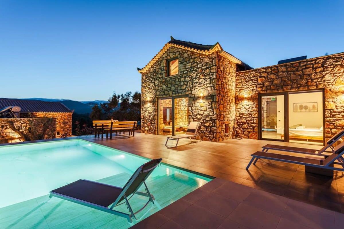 Gerakada Exclusive-Seaview Villa With Private Pool Koróni المظهر الخارجي الصورة